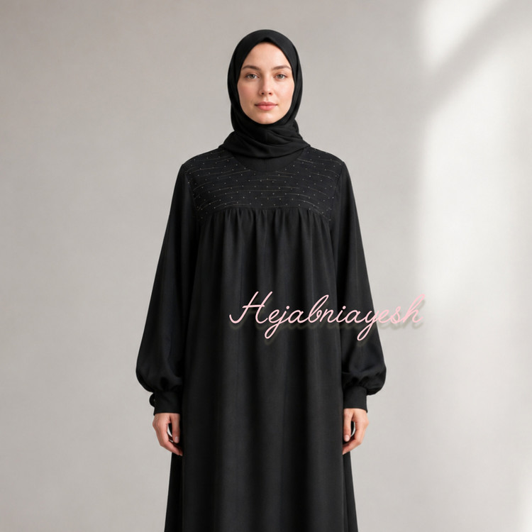 پیراهن عبایی جلو چیندار دخترانه